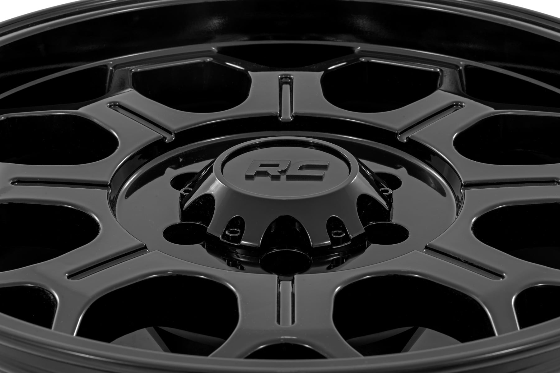77 Series Wheel One-Piece Semi Gloss Black 20x9 6x5.5 +18mm Rough Country