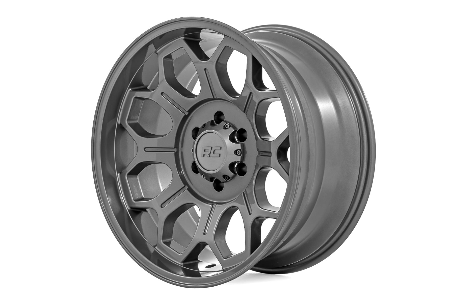 77 Series Wheel One-Piece Gunmetal Gray 20x10 6x5.5 -25mm Rough Country