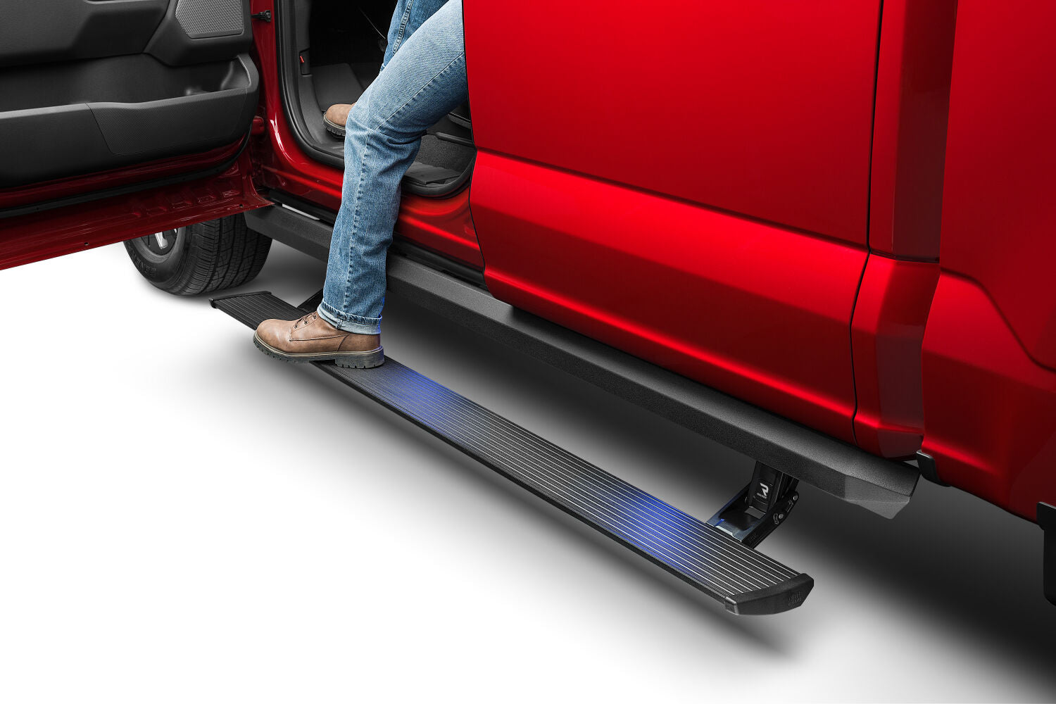 PowerStep XL Electric Running Boards Plug N Play System For 20-21 Ford F-250/F-350/F-450 SuperCrew Cab 22 F-250/350/450 XL/XLT Crew Cab AMP Research