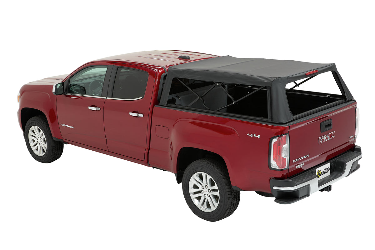 Supertop Truck Bed Cap 2 For Chevy/GMC 2015-2024 Colorado/Canyon 5.0 Foot Black Diamond PVC Coated Sailcloth No Drill Bestop