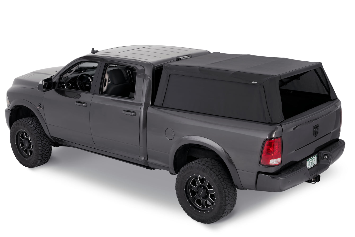 Supertop Truck Bed Cap 2 For Supertop for Truck 2 - '19-2024 Ram 1500 5.7 Foot Black Diamond PVC Coated Sailcloth No Drill Bestop