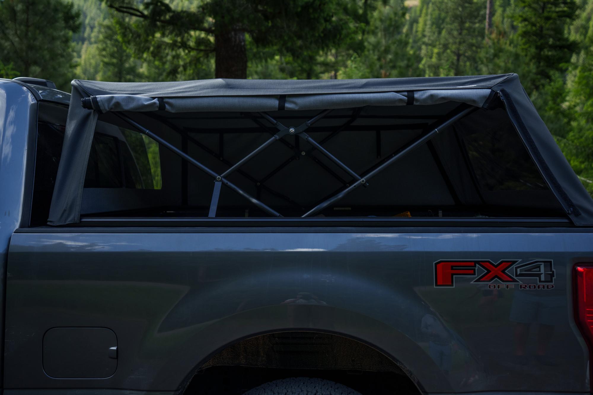 Supertop Truck Bed Cap 2 For Ford 2017-2024 F-250SD/F-350SD 6.8 Foot Black Diamond PVC Coated Sailcloth No Drill Bestop