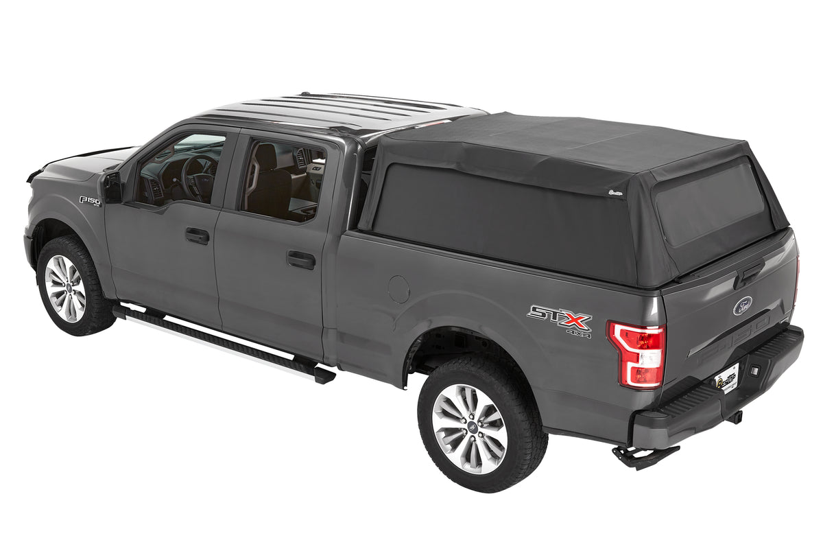 Supertop Truck Bed Cap 2 For Ford 2015-2024 F-150 6.5 Foot Black Diamond PVC Coated Sailcloth No Drill Bestop