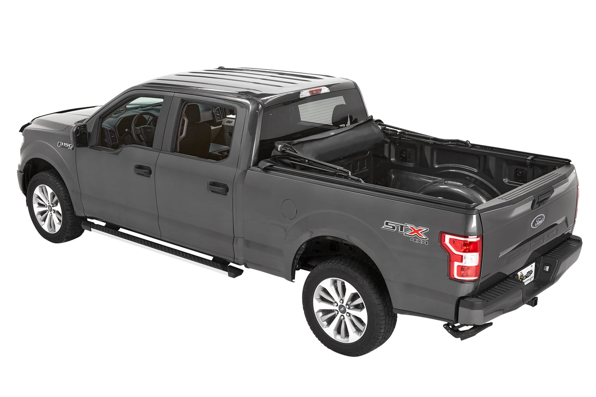 Supertop Truck Bed Cap 2 For Ford 2015-2024 F-150 6.5 Foot Black Diamond PVC Coated Sailcloth No Drill Bestop