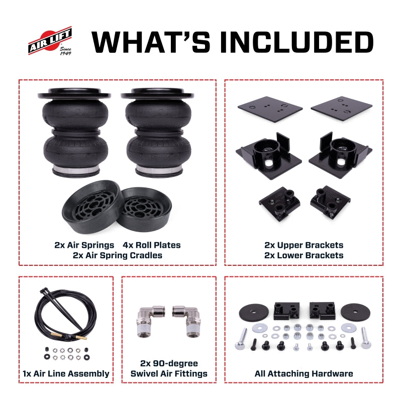 Air Lift 20-25 Jeep Gladiator (4WD) LoadLifter 5000 Air Spring Kit w/ Cradle