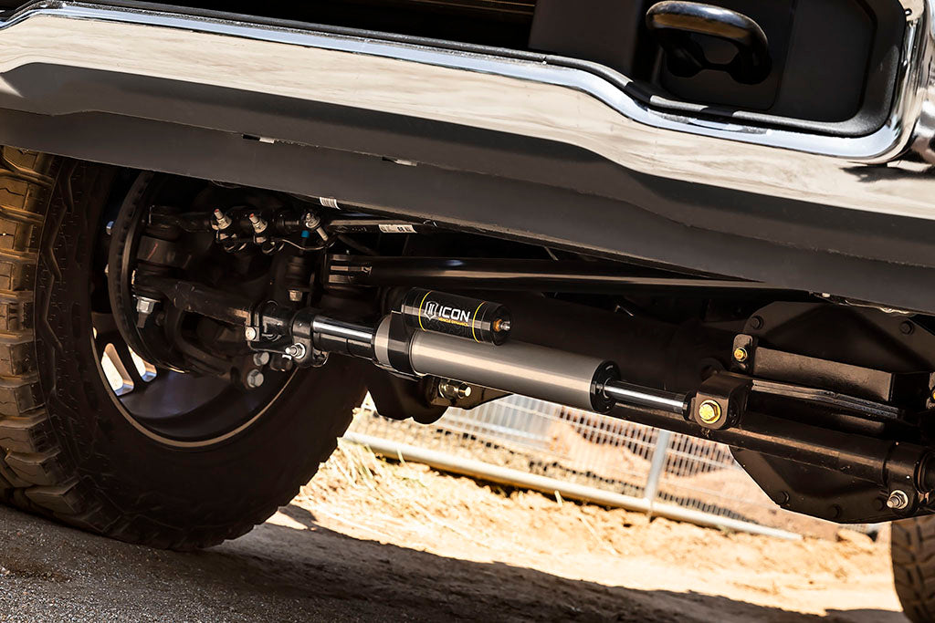 ICON 2005-2024 Ford F-450/F-550 Super Duty, 2.5 Piggyback Centerline Steering Stabilizer Kit