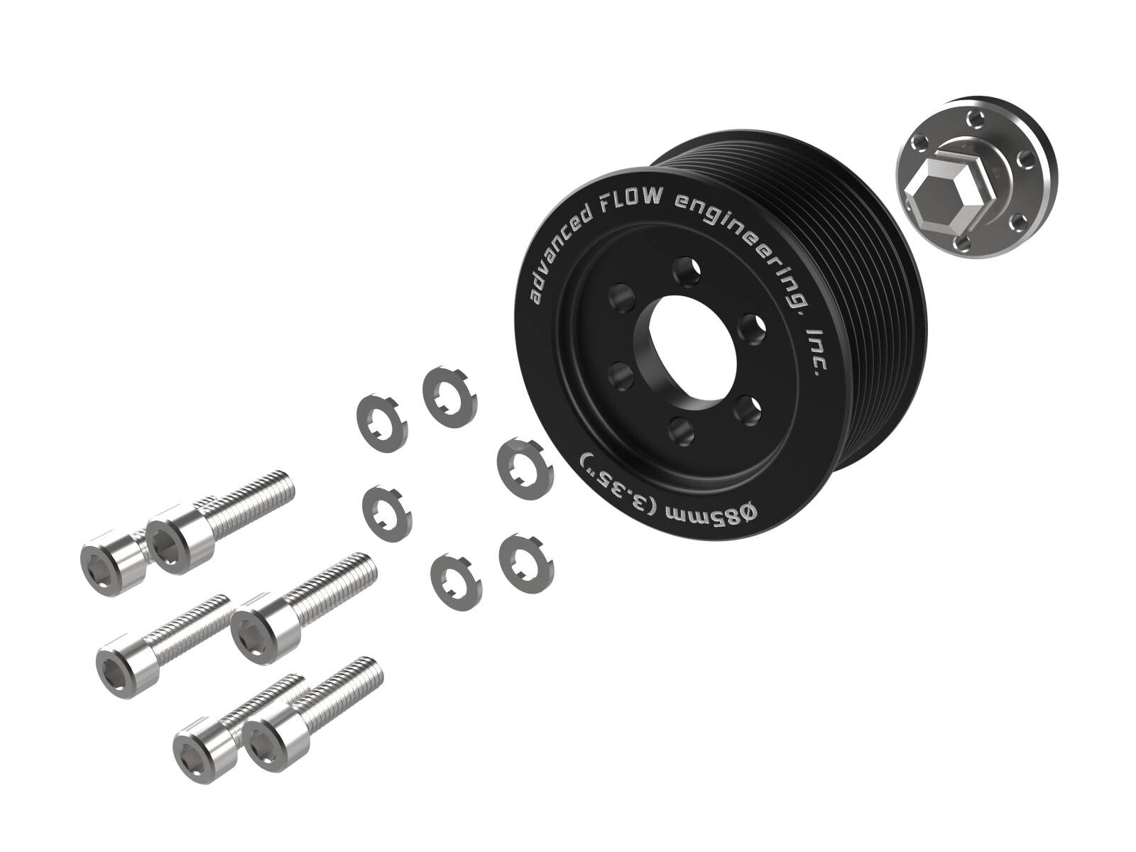 Supercharger Power Pulley Kit w/ Hub Dodge Charger/Challenger Hellcat 15-23 V8-6.2L (sc) aFe Power