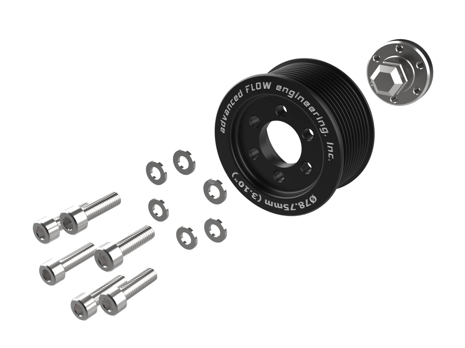 Supercharger Power Pulley Kit w/ Hub Dodge Charger/Challenger Hellcat 15-23 V8-6.2L (sc) aFe Power