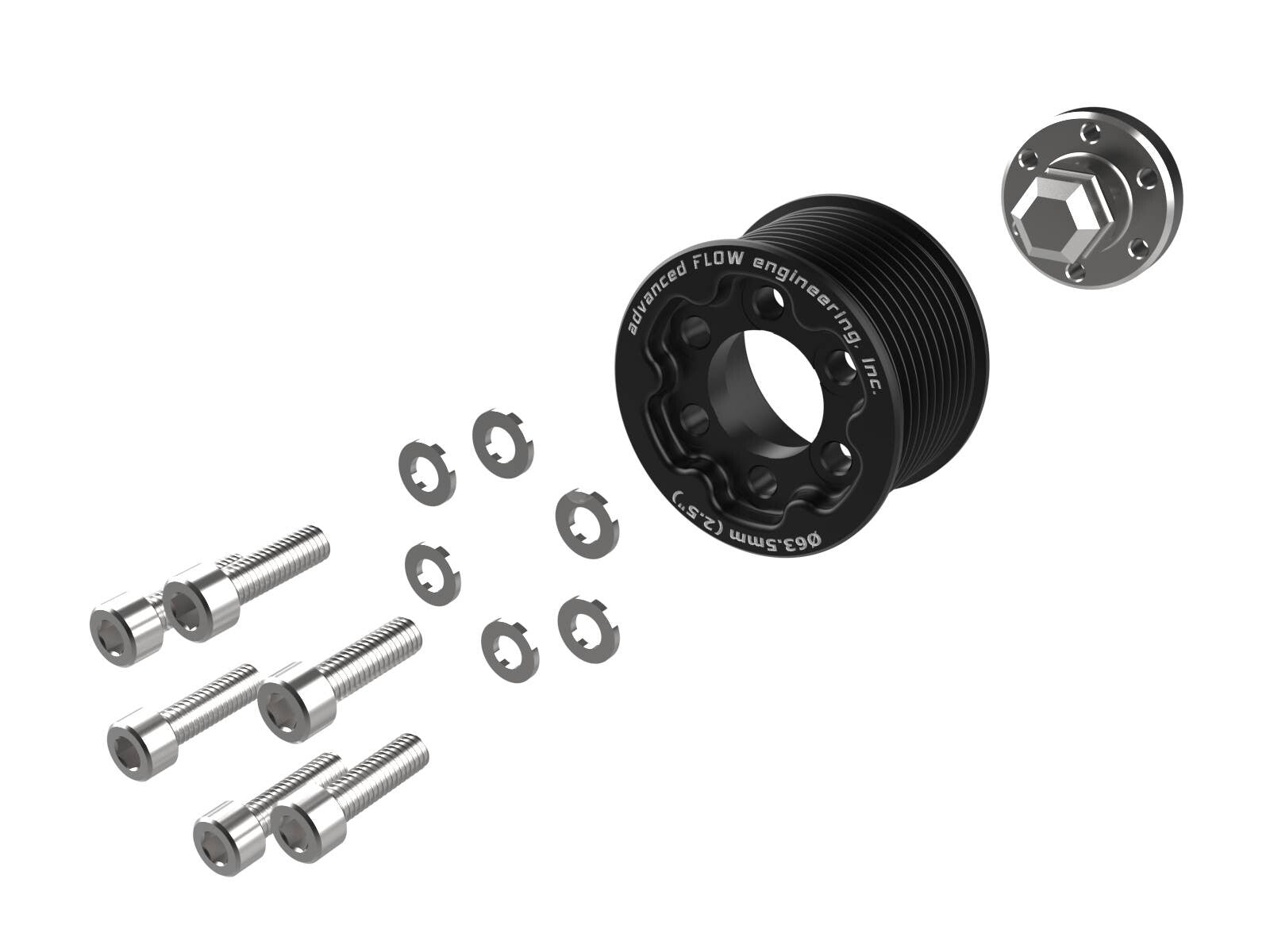 Supercharger Power Pulley Kit w/ Hub Dodge Charger/Challenger Hellcat 15-23 V8-6.2L (sc) aFe Power