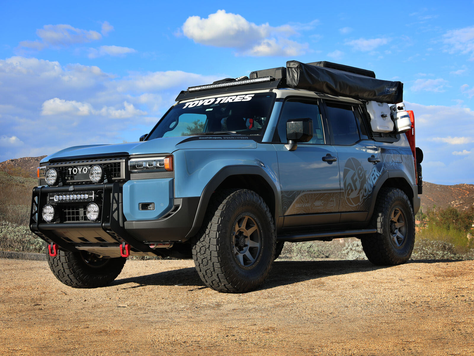 Terra Guard Bull Bar w/ Rigid Lights Toyota Land Cruiser (J250) 24-26 L4-2.4L (t) aFe Power