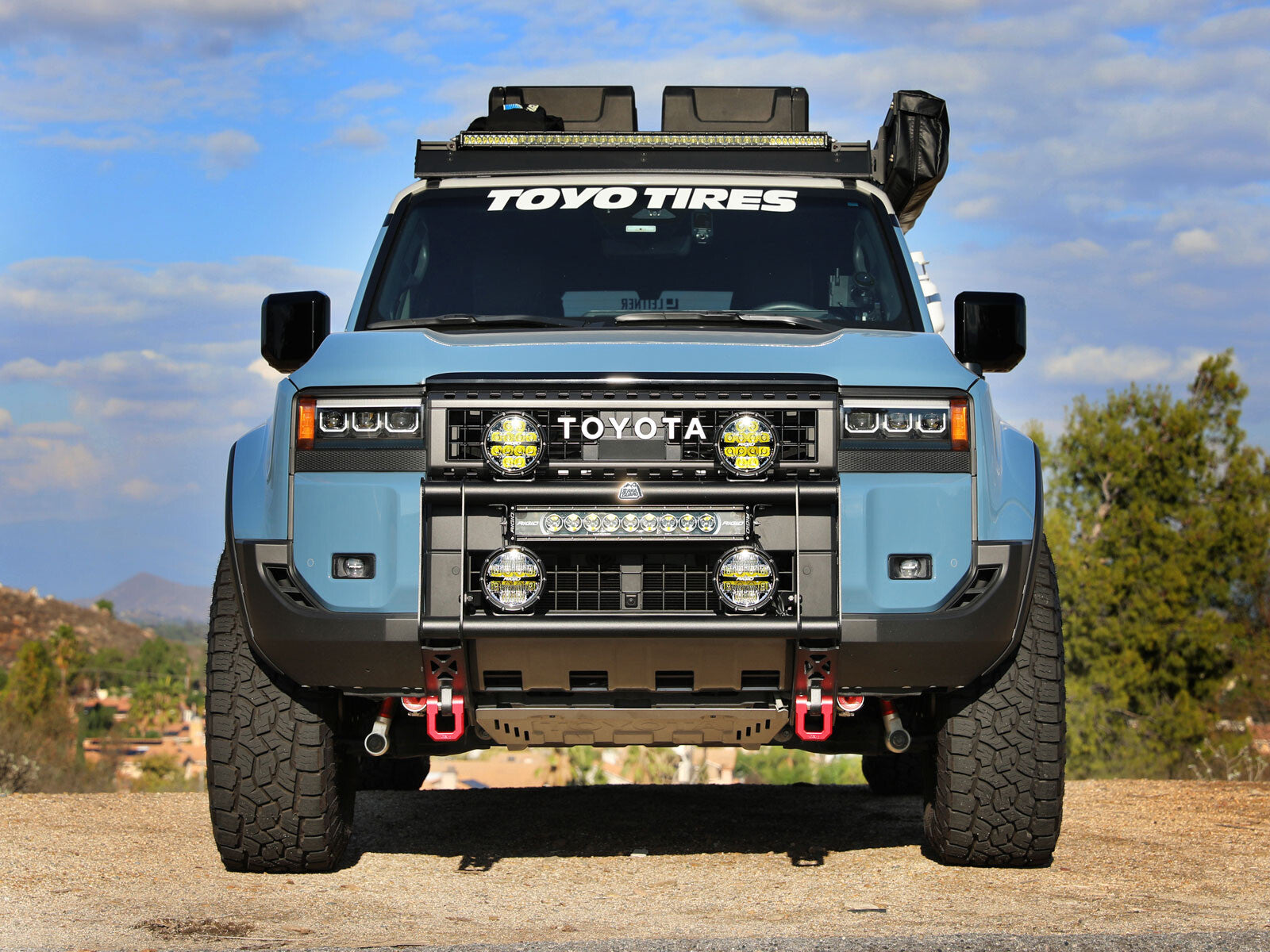 Terra Guard Bull Bar w/ Rigid Lights Toyota Land Cruiser (J250) 24-26 L4-2.4L (t) aFe Power