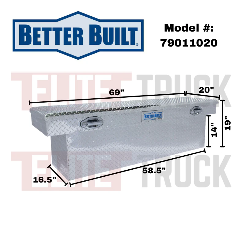 Better Built 69" Bright Aluminum Special Edition Crown Series Deep Crossover Tool Box Model 79011020