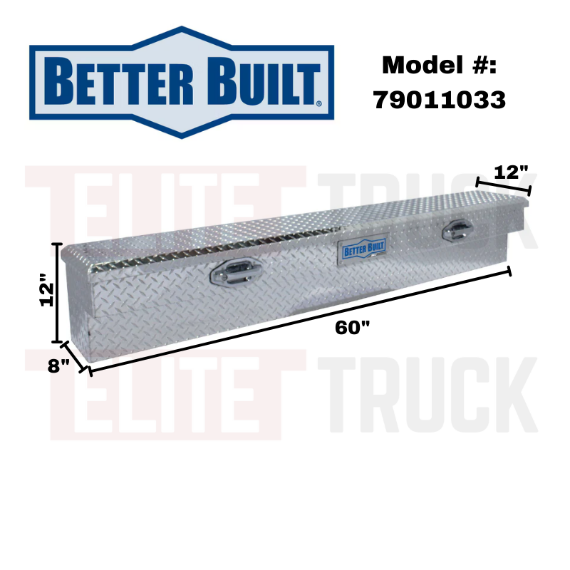 Better Built 60" Bright Aluminum Side Mount Tool Box Model 79011033