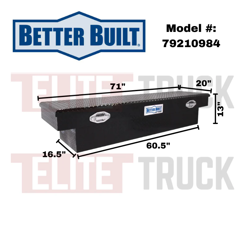 Better Built 71" Gloss Black Aluminum Crossover Tool Box Model 79210984