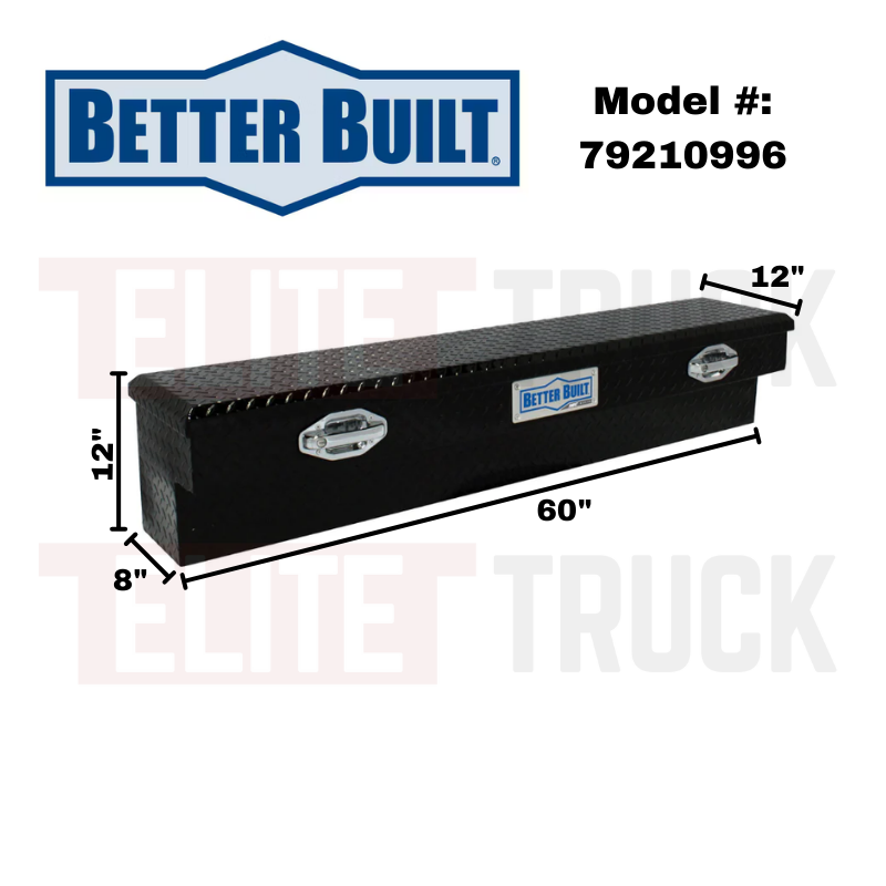 Better Built 60" Gloss Black Aluminum Side Mount Tool Box Model 79210996