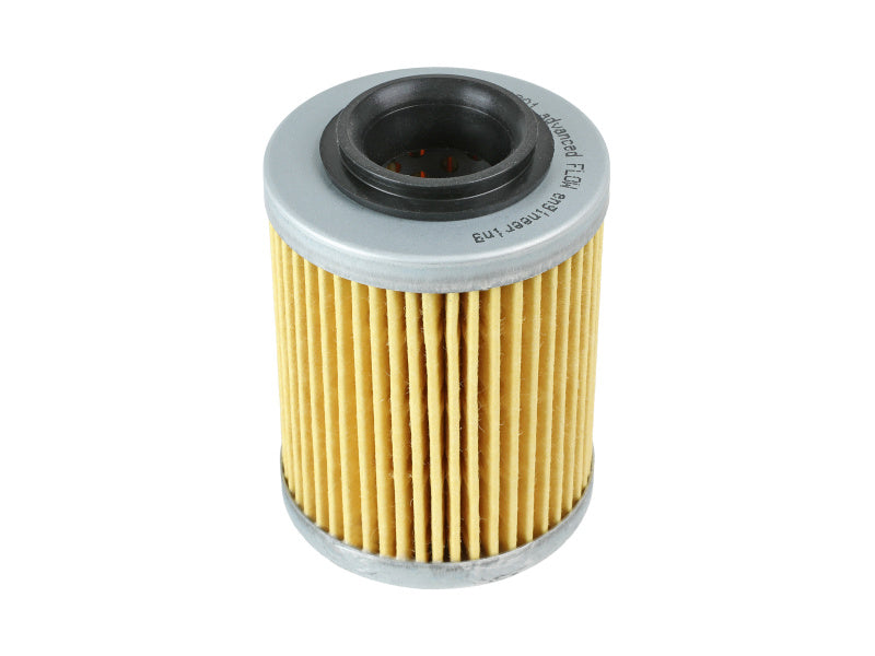 afe PROGUARD oil filter featuring a cylindrical design with pleated filter media for enhanced engine protection.