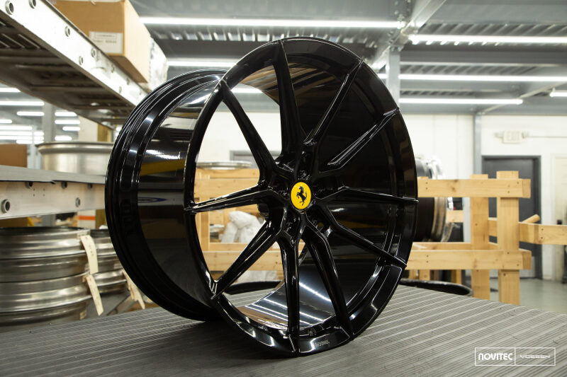 Vossen x Novitec NF9 22x12in - 5x114.3 BP - ET49 - Gloss Black Ferrari 458 Rear Wheel