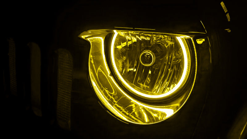 Oracle Jeep Wrangler JK 07-17 LED Waterproof Halo Kit - ColorSHIFT w/o Controller