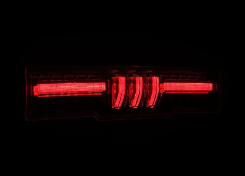 AlphaRex NOVA-Series prismatic LED fourth brake light for 21-24 Toyota GR86 and Subaru BRZ in black smoke finish.