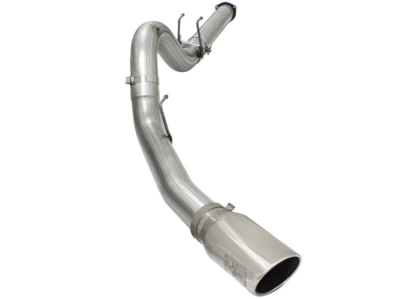 aFe MACH Force XP Exhaust 5in DPF-Back SS Exh 2015 Ford Turbo Diesel V8 6.7L Polished Tip