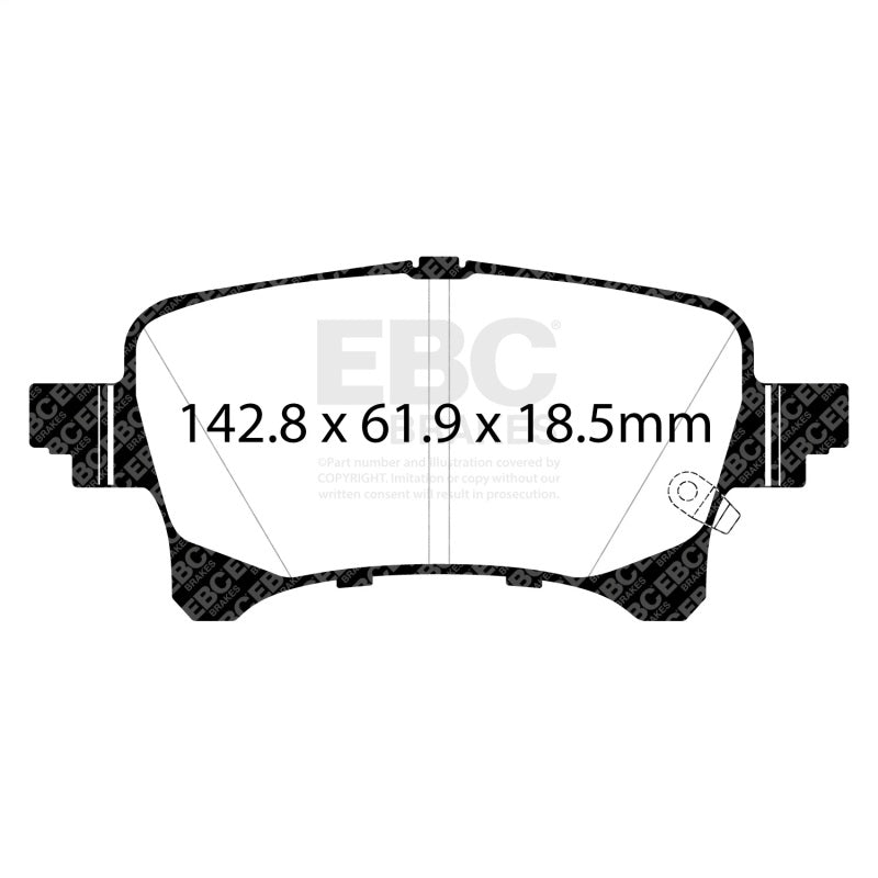 EBC 2019+ Jeep Gladiator 3.6L Extra Duty Rear Brake Pads