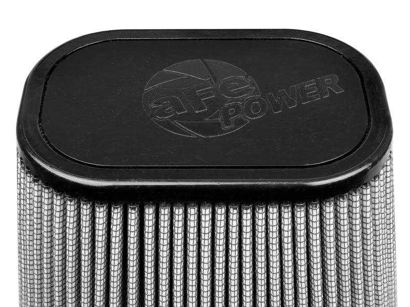 aFe Magnum FORCE replacement air filter with a black top and pleated design, measuring 10 inches in height.
