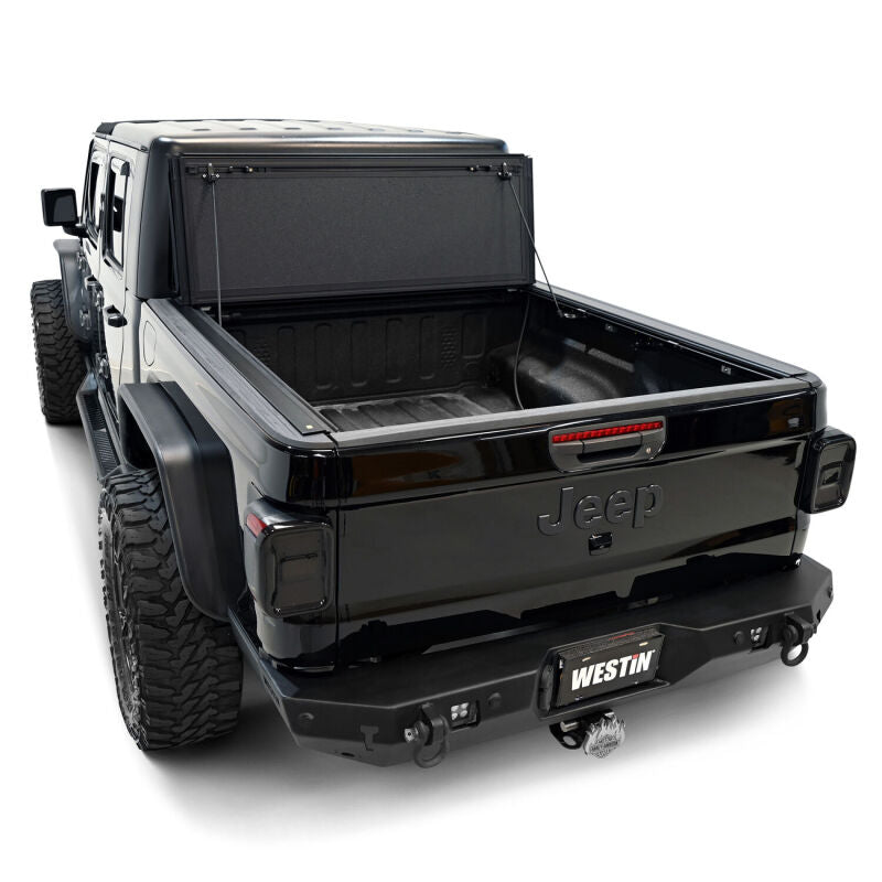Westin 20-26 Jeep Gladiator JT 4WD 5ft. Bed Hard Tri-Fold Tonneau Cover - Black