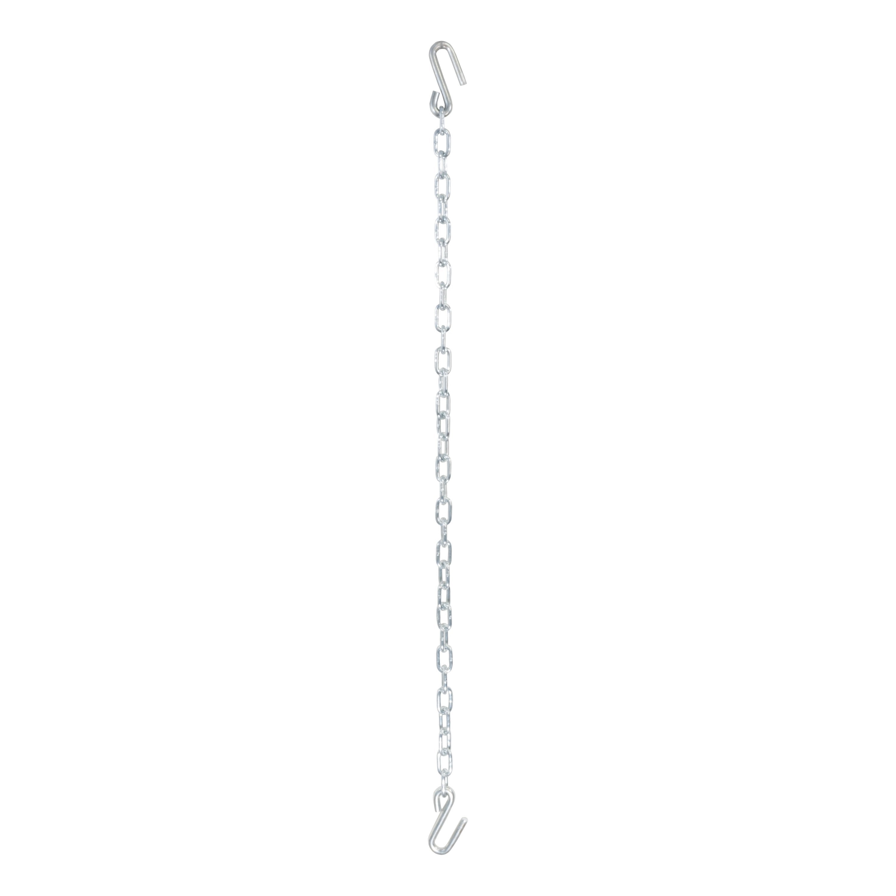 CURT 48-Inch Trailer Safety Chain with 7/16-In S-Hooks, 5,000 lbs Break Strength Model 80031