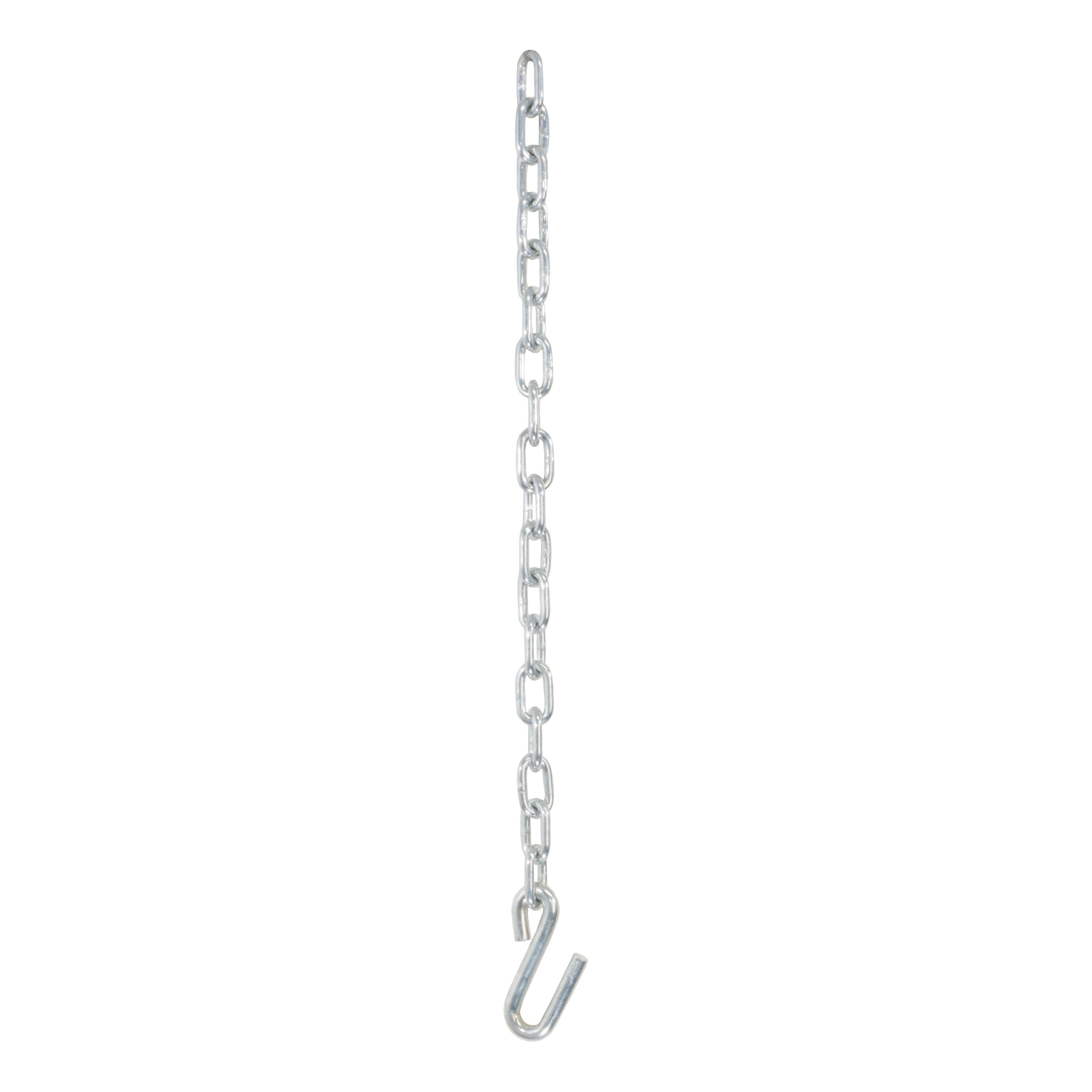 CURT 27-Inch Trailer Safety Chain with 7/16-In S-Hooks, 5,000 lbs Break Strength Model 80040