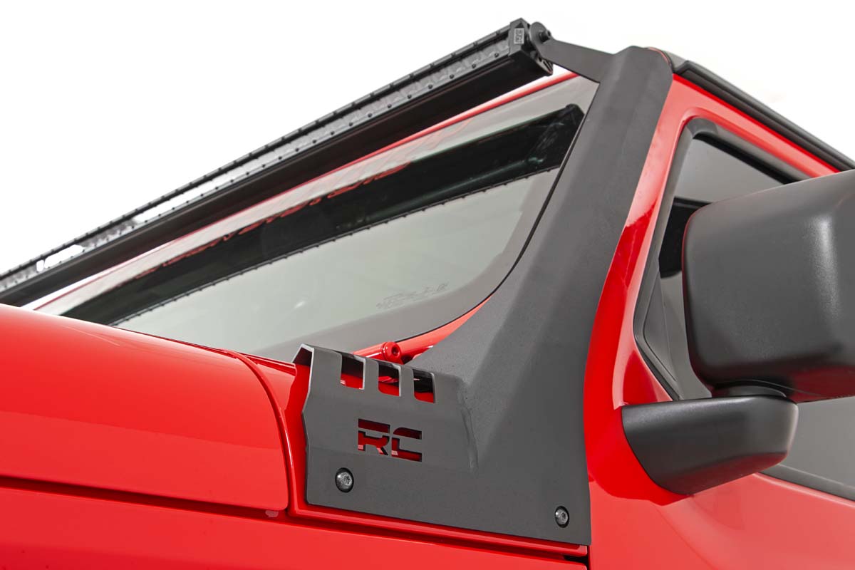 LED Light Kit Windshield 50 Inch Spectrum Dual Row Jeep Gladiator JT/Wrangler JL (18-26) Rough Country