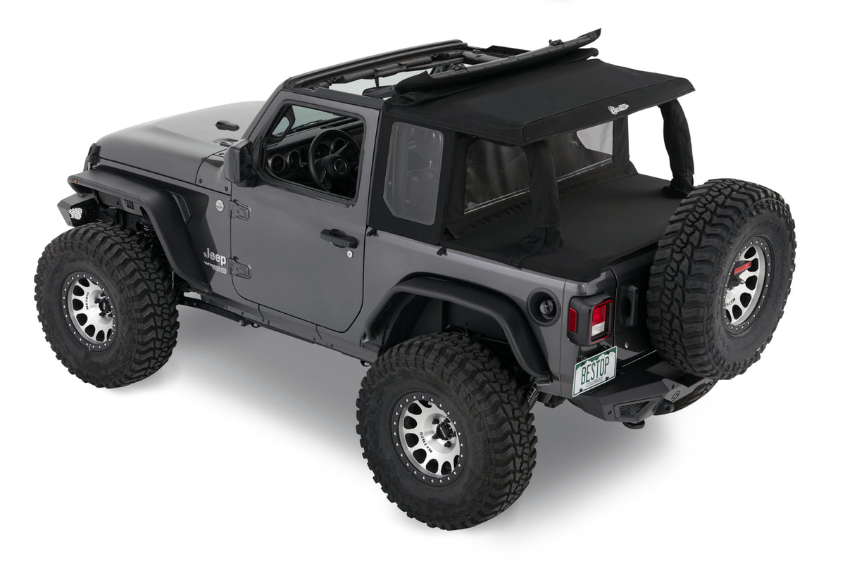Halftop Conversion Kit Jeep '18-26 Wrangler JL 2-Door Premium Black Twill Bestop