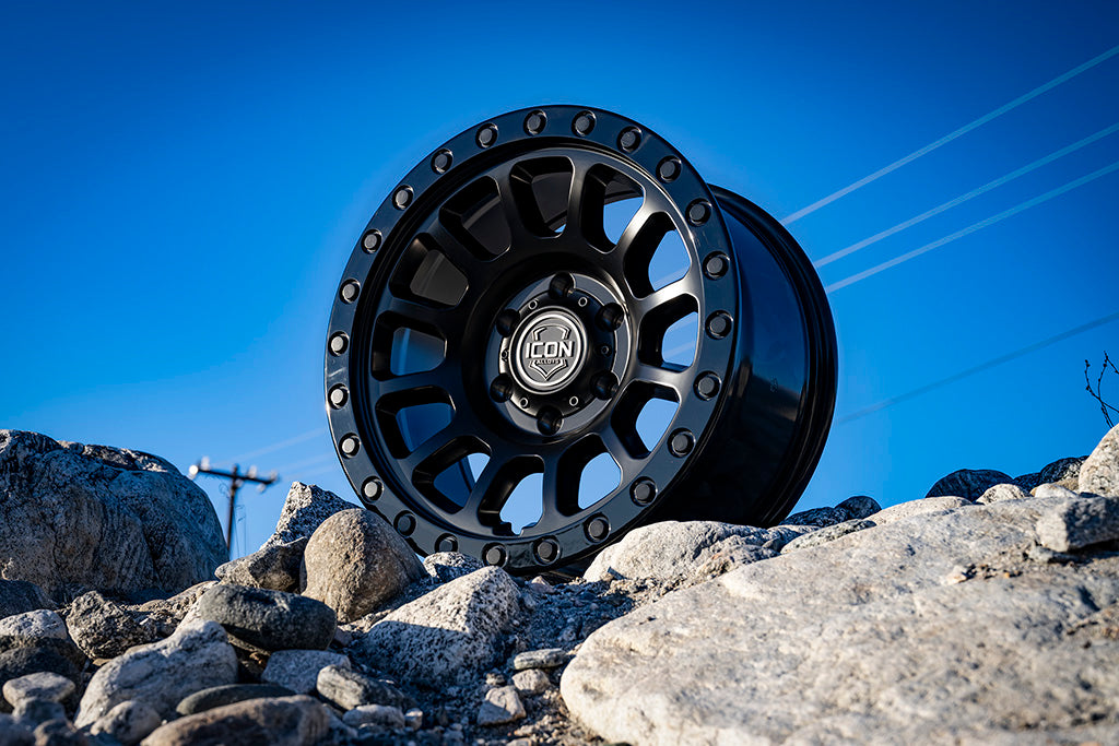 Hulse 18 X 9 / 6 X 135 6MM Offset 5.25 Inch Back Space Double Black, ICON Alloys