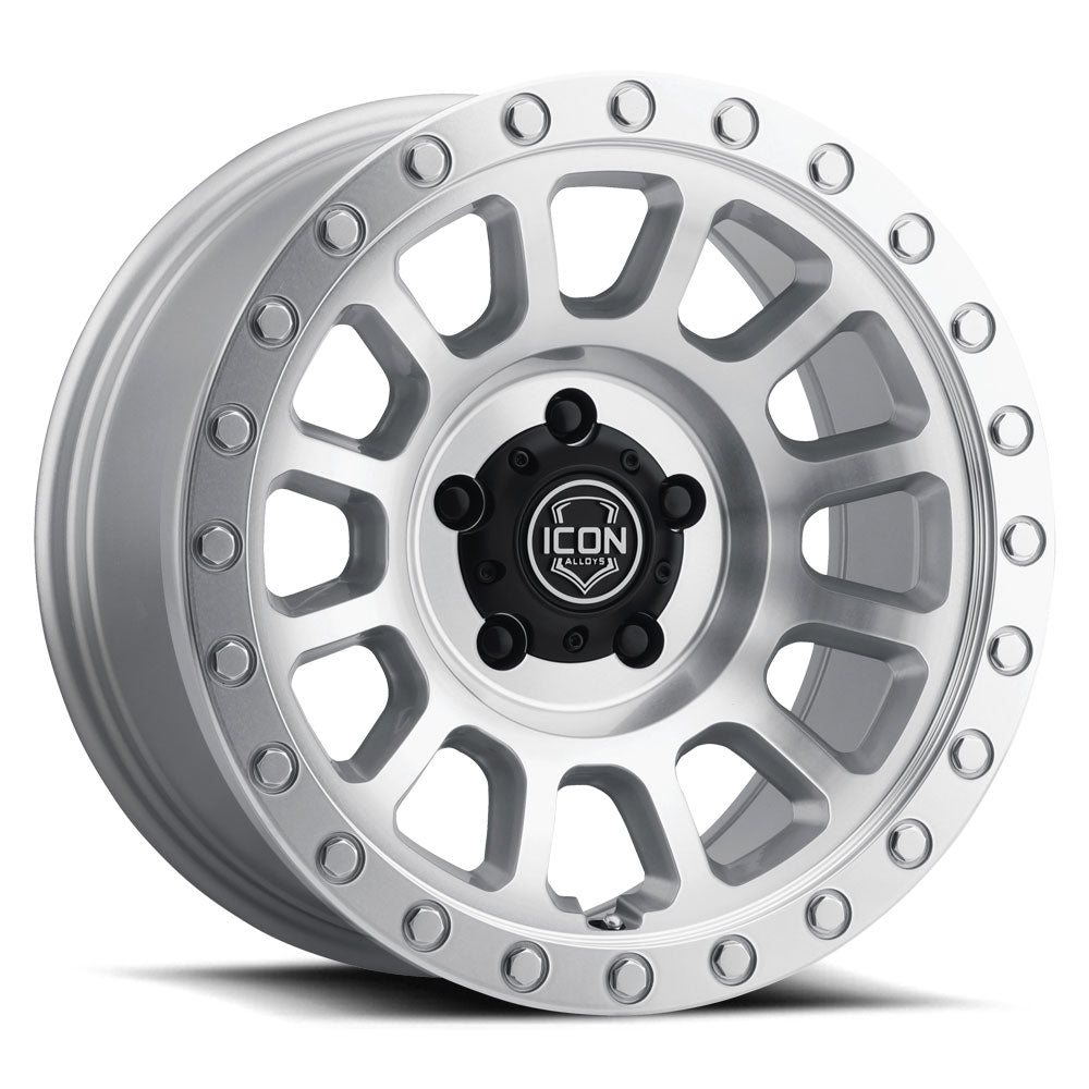 Hulse 18 X 9 / 6 X 5.5 0MM Offset 5 Inch Back Space Sliver Machined, ICON Alloys