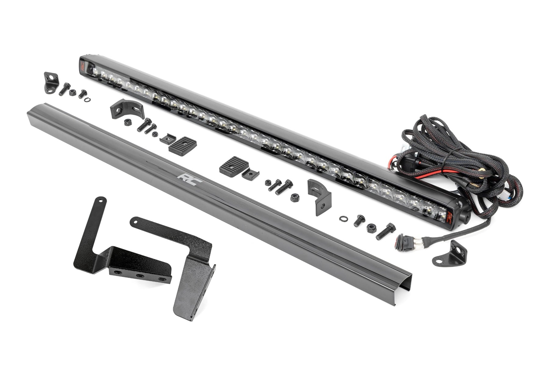 LED Light Kit Bumper Mount 30 Inch Spectrum Single Row Toyota Tundra (14-21) Rough Country