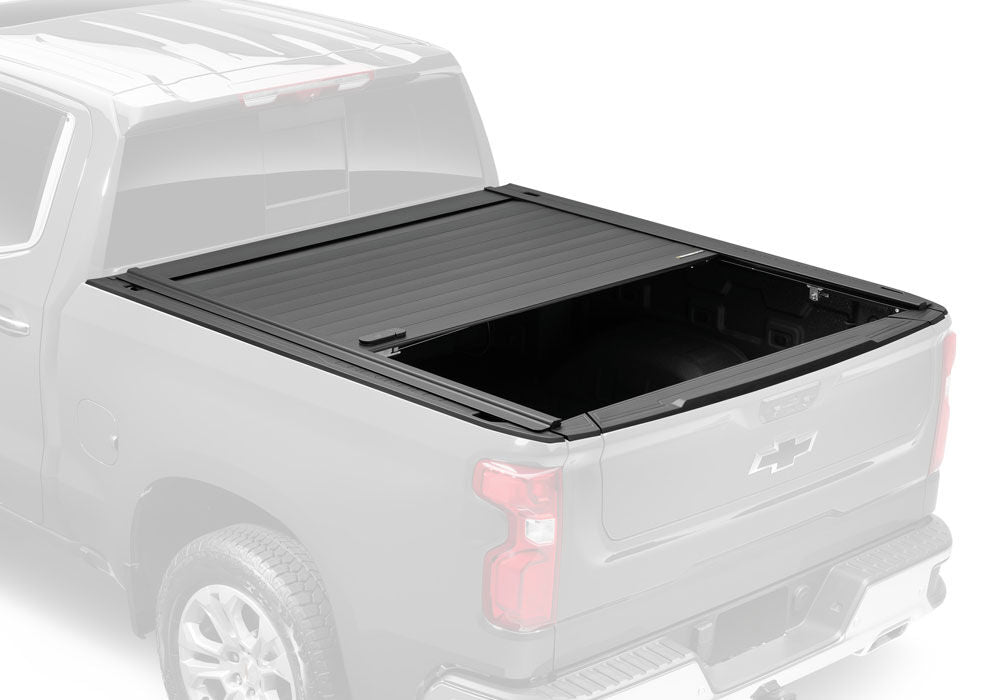 RetraxPRO MX Retractable Tonneau Cover Rugged Aluminum Construction Matte Black 2007-2021 Toyota Tundra Regular/Double Cab 6' 6 inch Bed with Deck Rail System without Stake Pockets