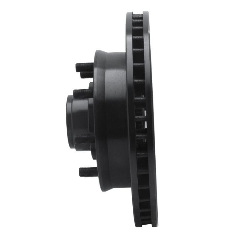 R1 92-02 Chevrolet G30 Front Left Drilled & Slotted Black Brake Rotor