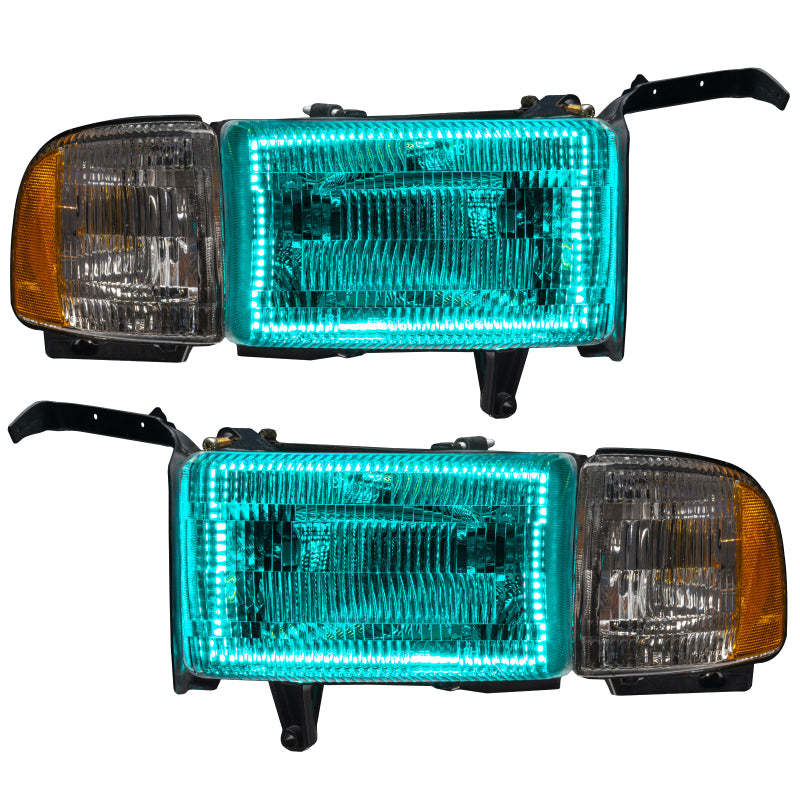 Oracle 94-02 Dodge Ram Pre-Assembled Halo Headlights - ColorSHIFT