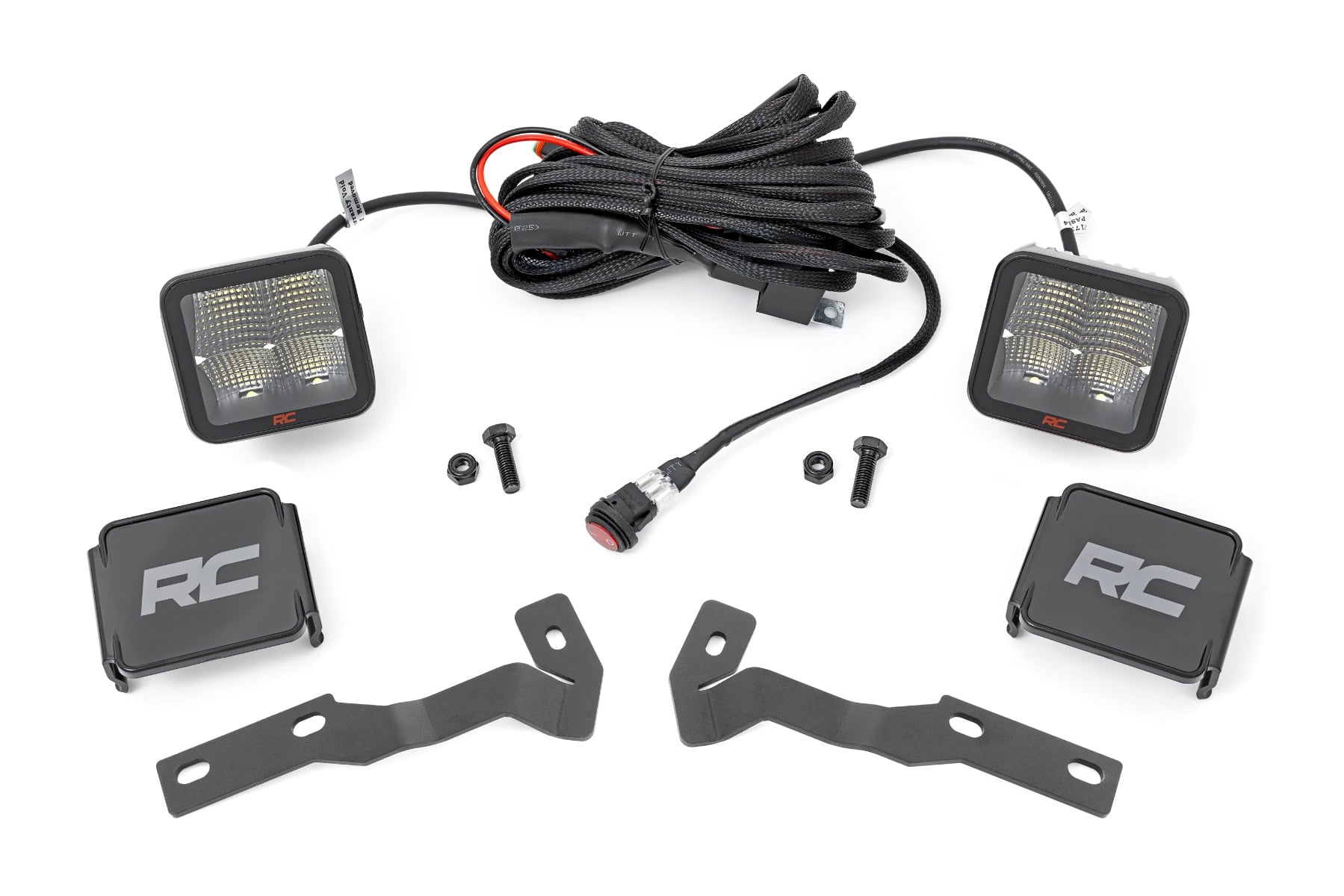 LED Light Kit Ditch Mount 2 Inch Spectrum Pair Spot Toyota Tacoma (16-23) Rough Country