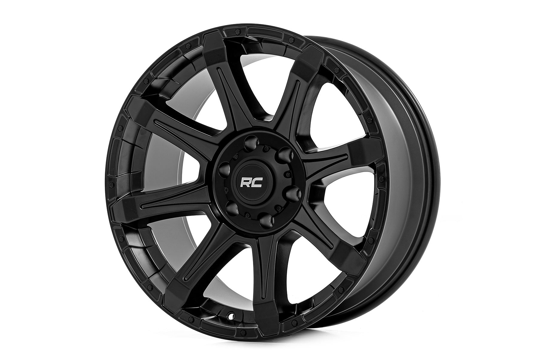 81 Series Wheel One-Piece Semi Gloss Black 20x10 6x135 -25mm Rough Country