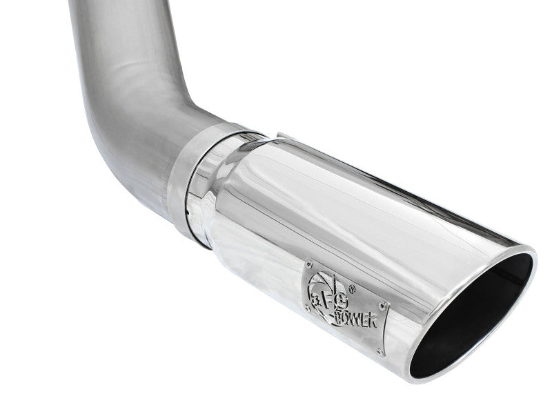 aFe MACH Force XP Exhaust Large Bore 5in DPF-Back SS 13-15 Dodge Trucks L6-6.7L (td) *Polish Tip
