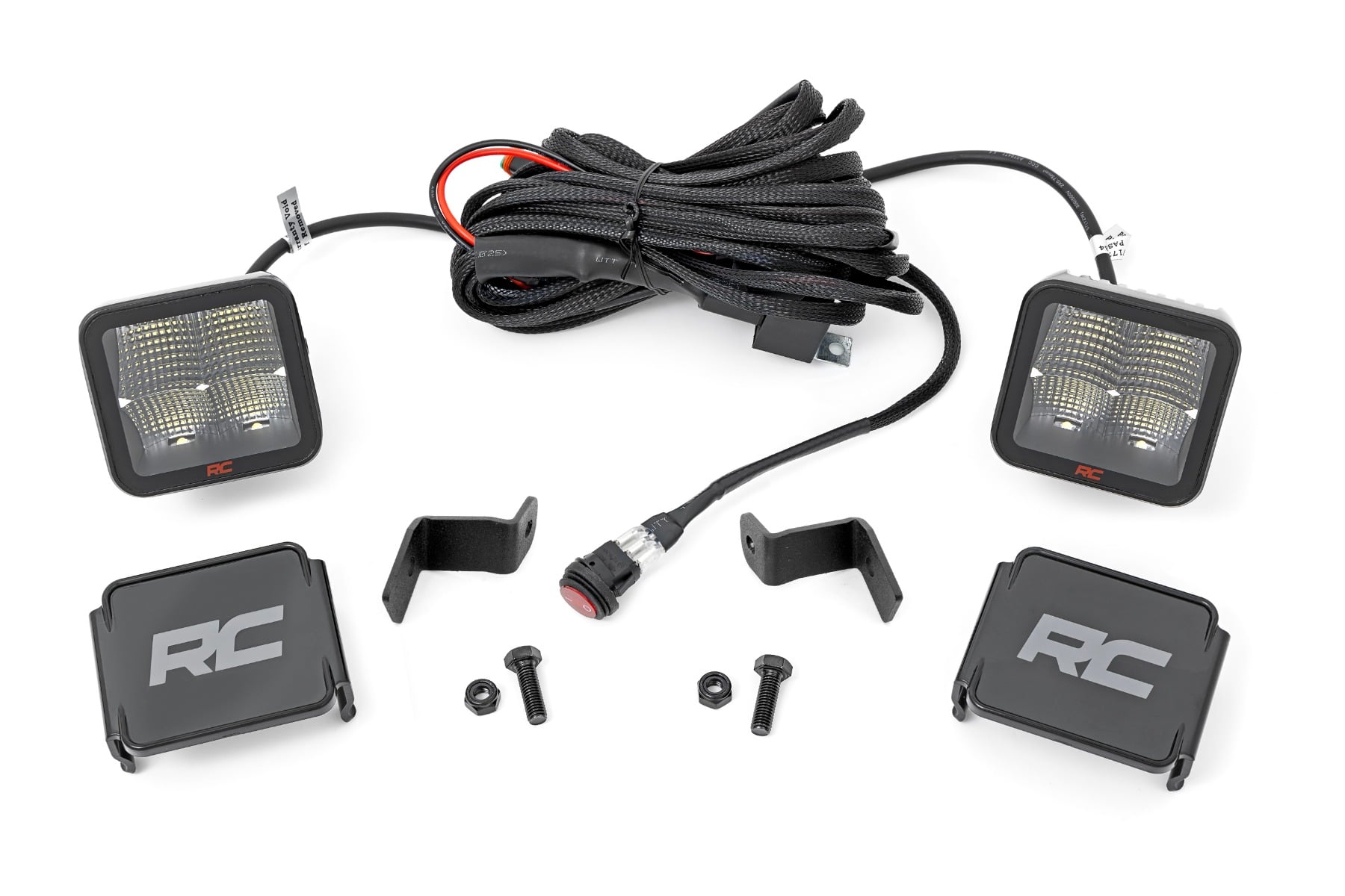 LED Light Kit Ditch Mount 2 Inch Spectrum Pair Spot Ford F-150 (15-26)/F-150 Lightning (22-26) Rough Country