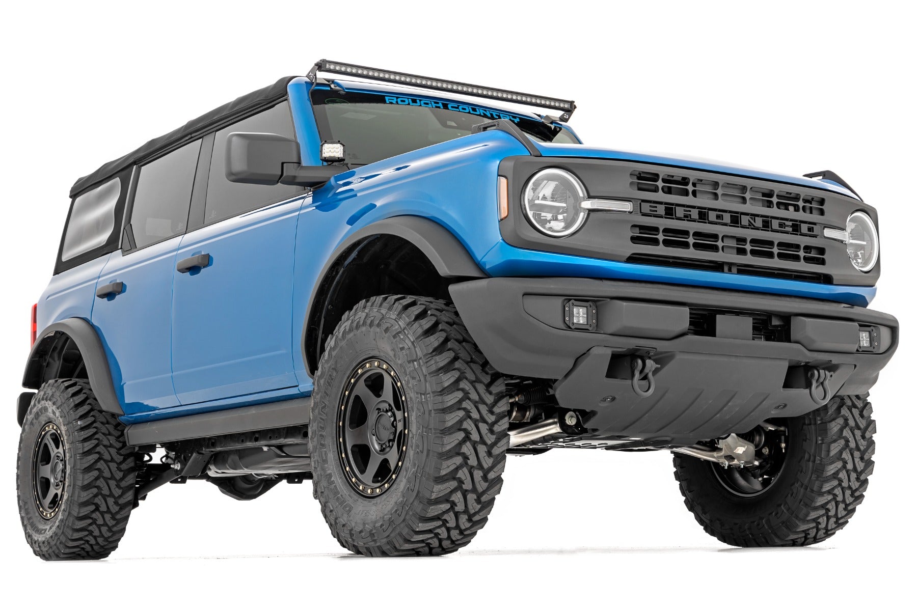 LED Light Kit Upper Windshield 50 Inch Spectrum Single Row Ford Bronco (21-25) Rough Country
