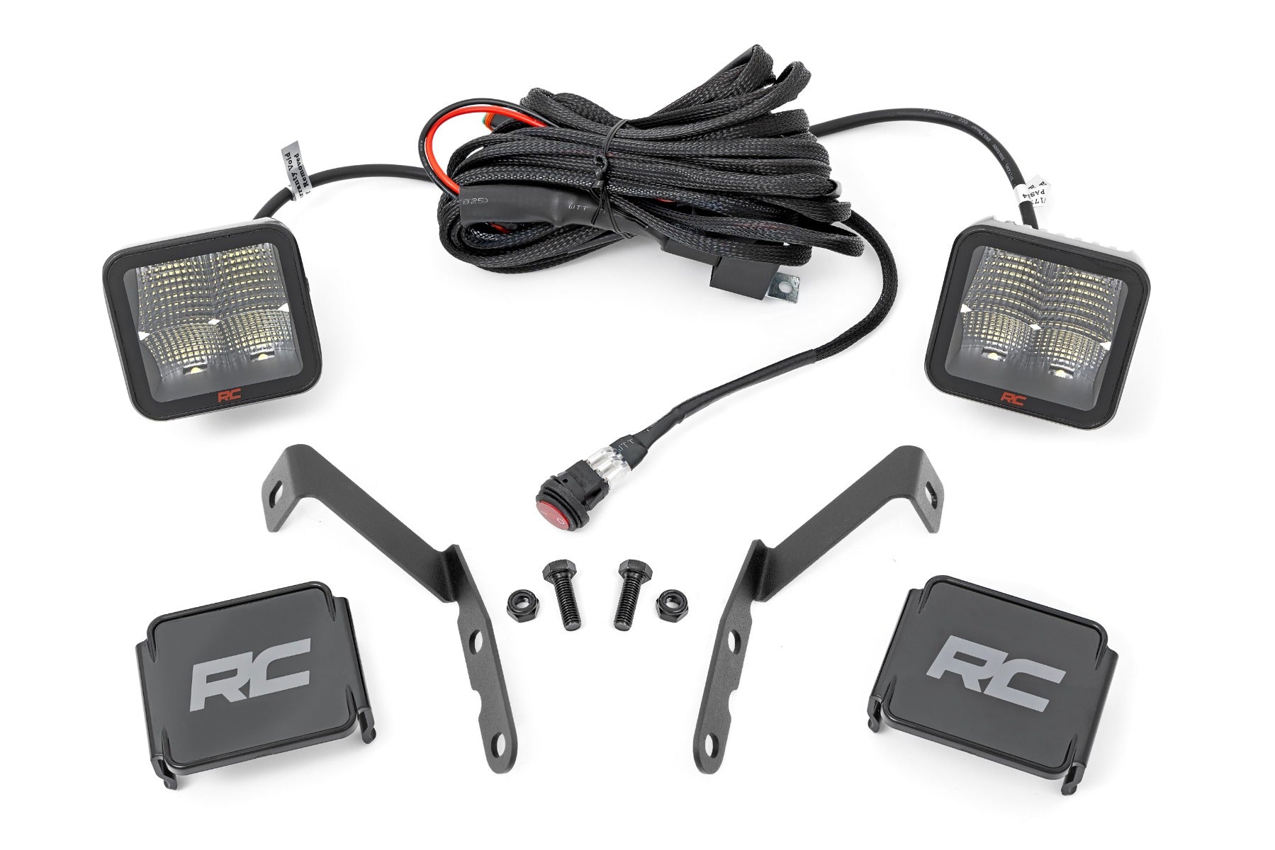 LED Light Kit Ditch 2 Inch Spectrum Pair Spot Chevy 1500 & Silverado/Sierra 2500HD/3500HD (07-14) Rough Country