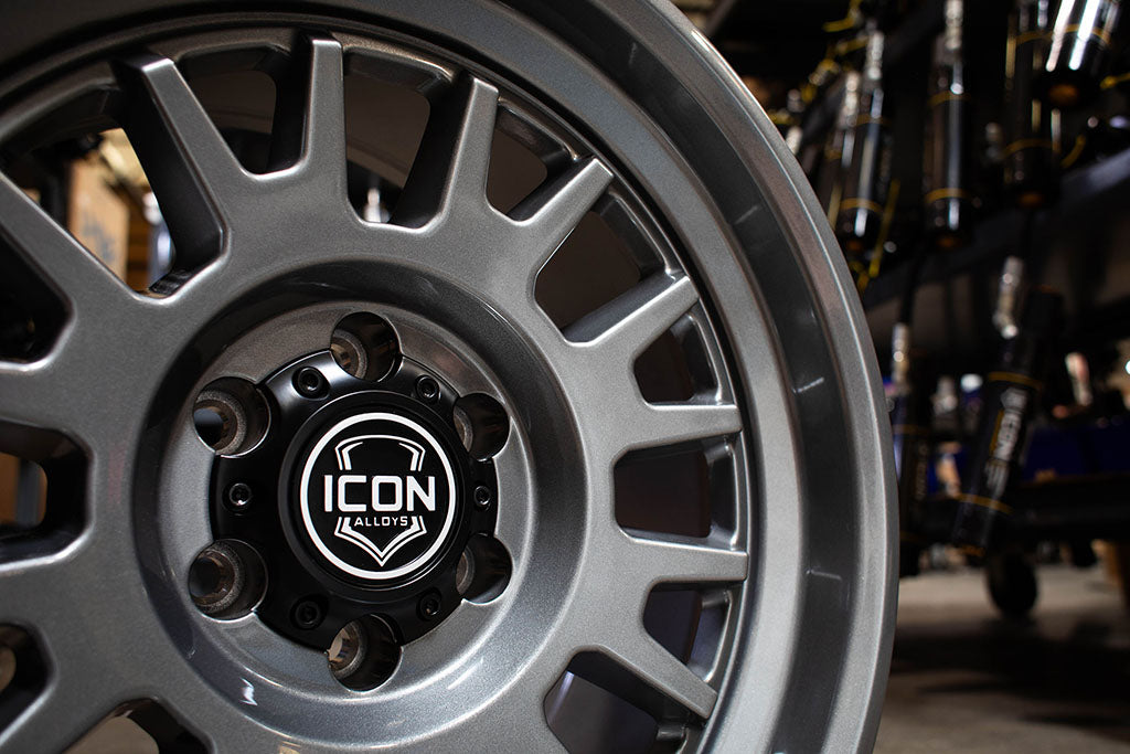 Anza 17 X 8.5 / 5 X 150 25MM Offset 5.75 Inch Back Space Gun Metal, ICON Alloys