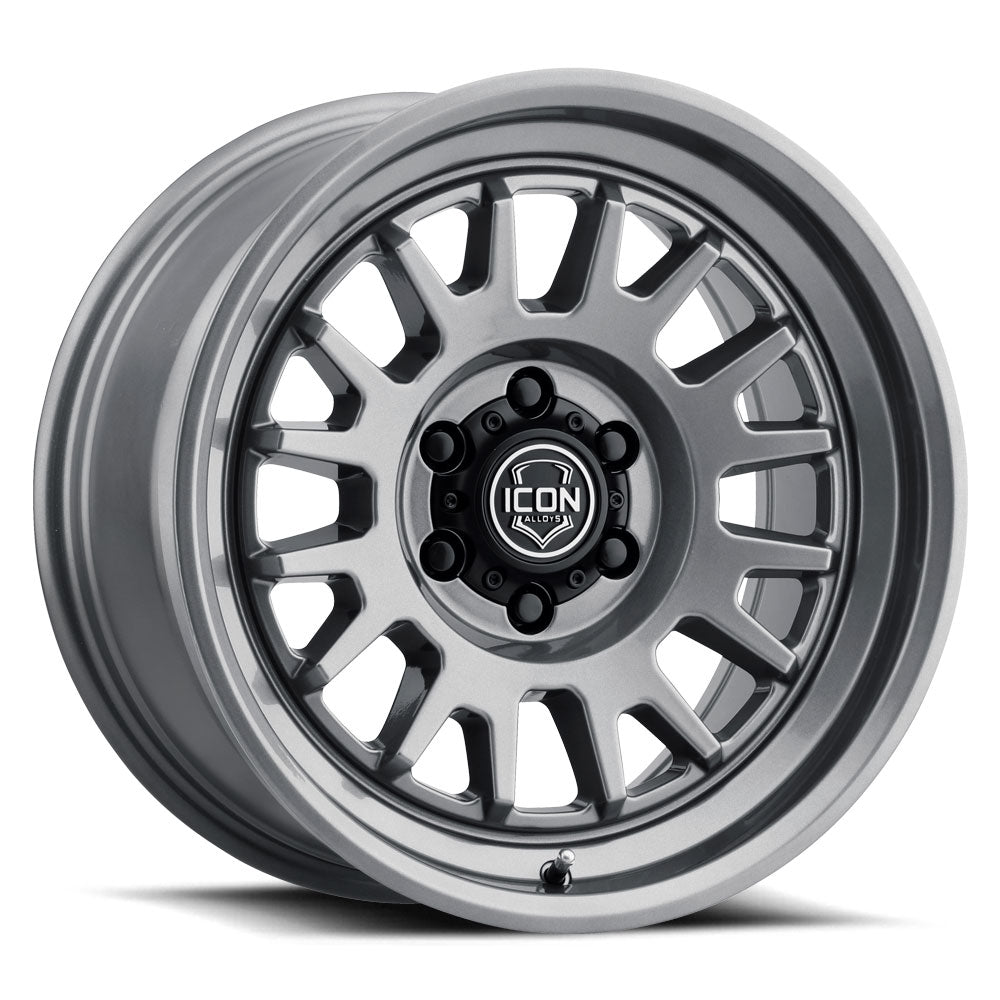 Anza 17 X 8.5 / 5 X 150 25MM Offset 5.75 Inch Back Space Gun Metal, ICON Alloys