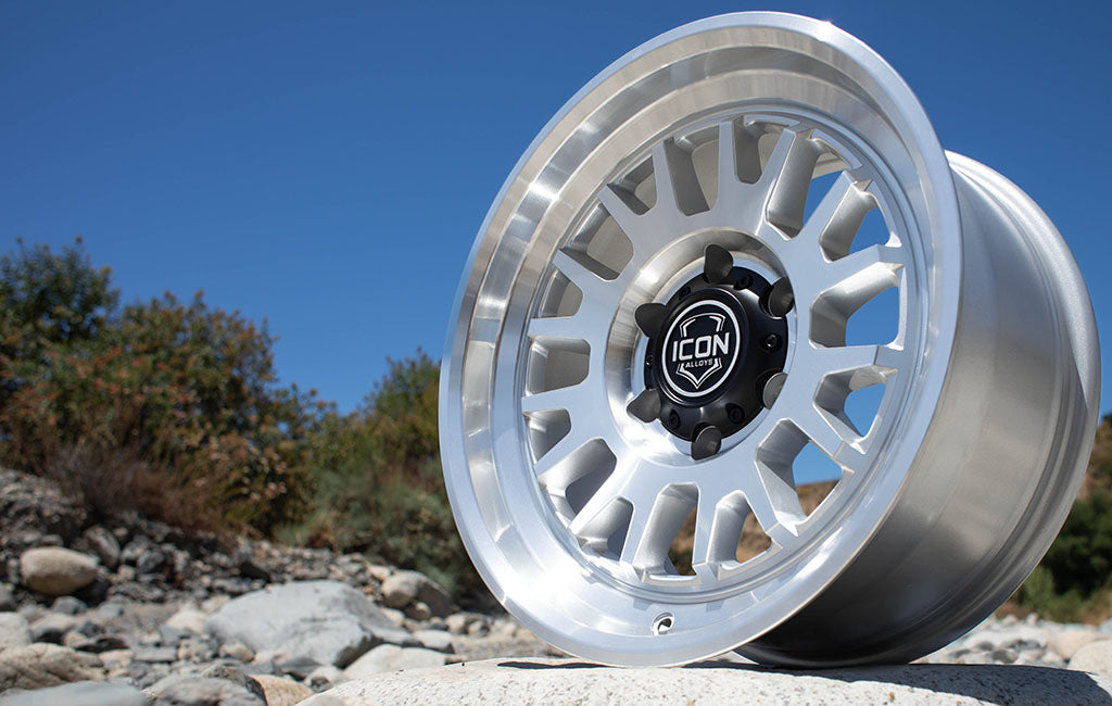 Anza 17 X 8.5 / 5 X 150 25MM Offset 5.75 Inch Back Space Sliver Machined, ICON Alloys