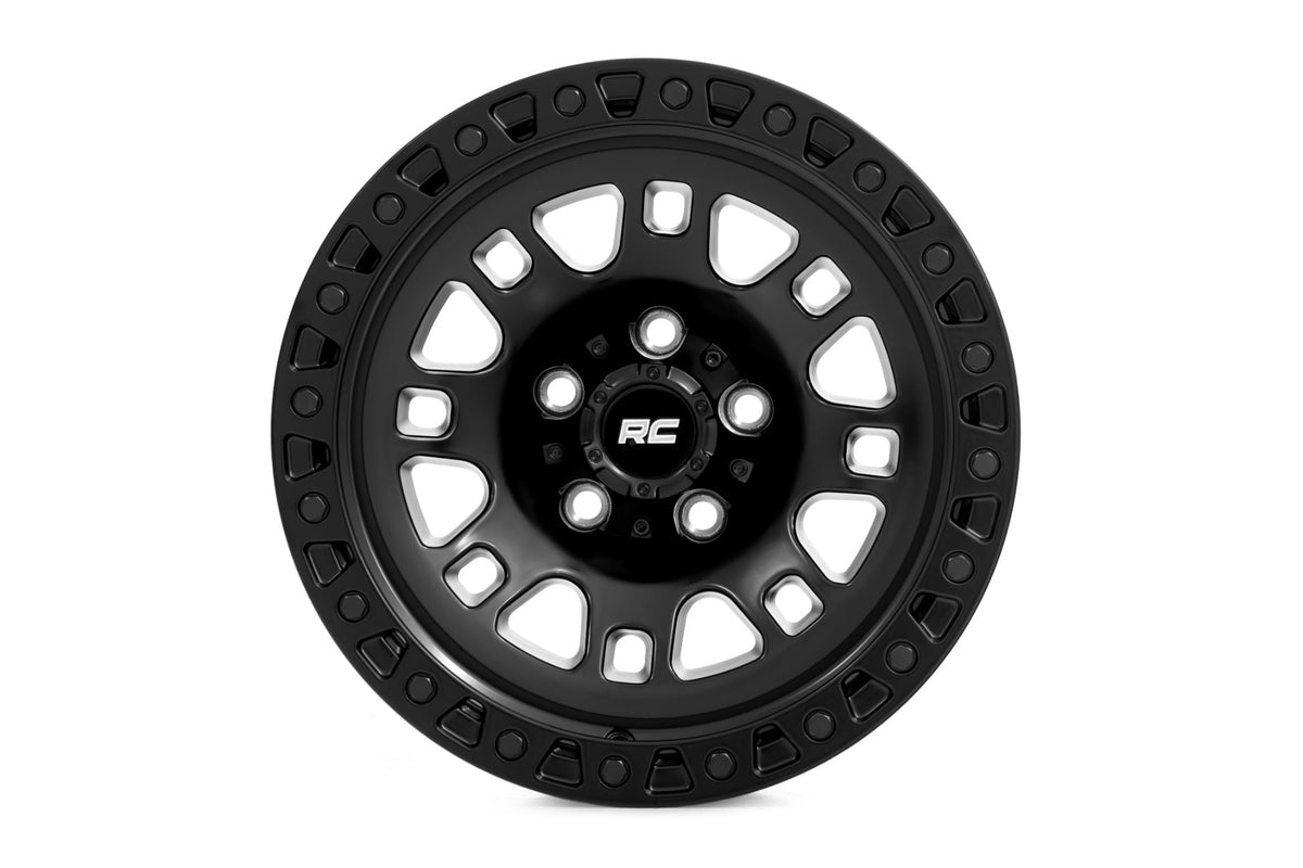 82 Series Wheel One-Piece Semi Gloss Black 18x9 6x135 0mm Rough Country