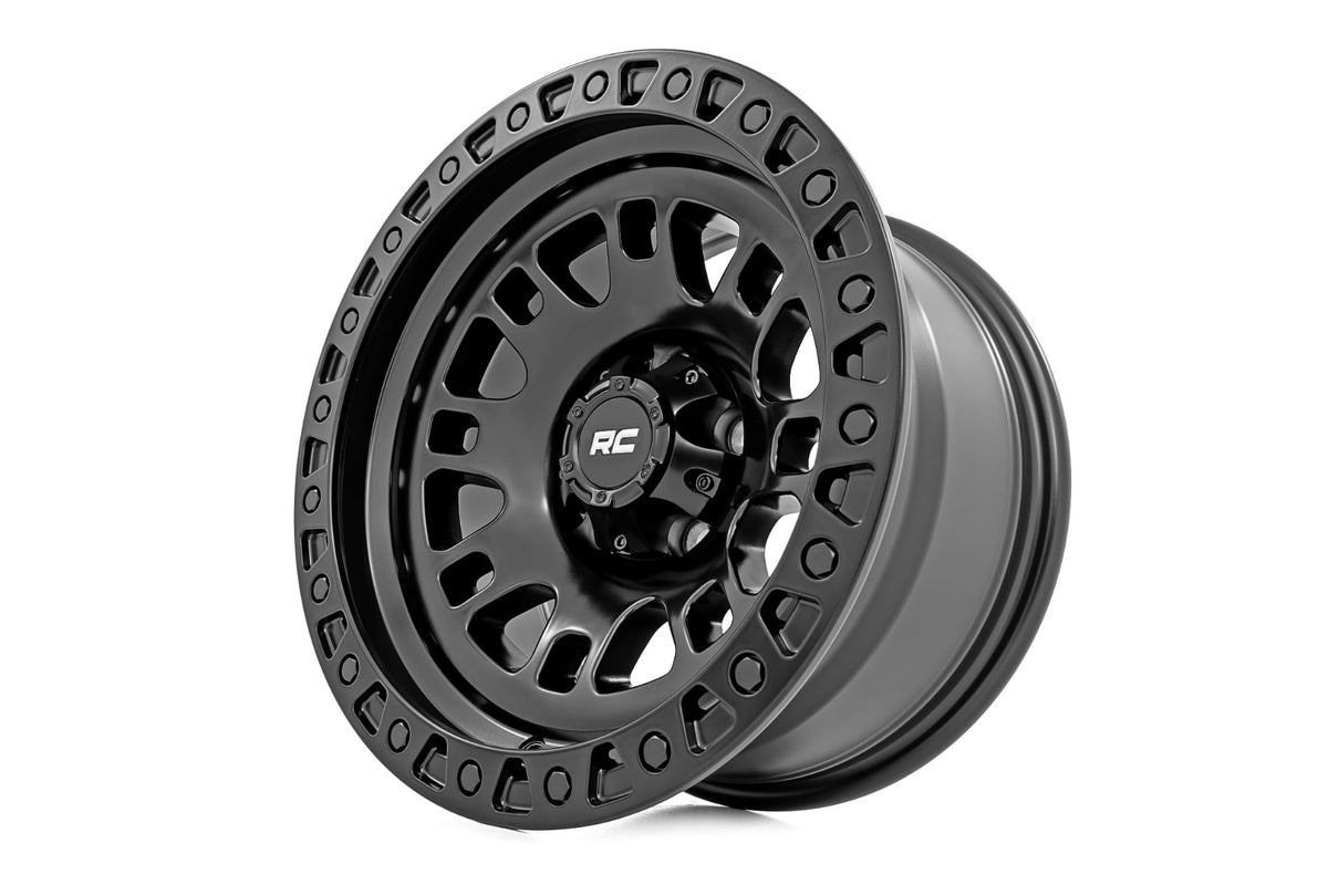 82 Series Wheel One-Piece Semi Gloss Black 18x9 6x135 -12mm Rough Country