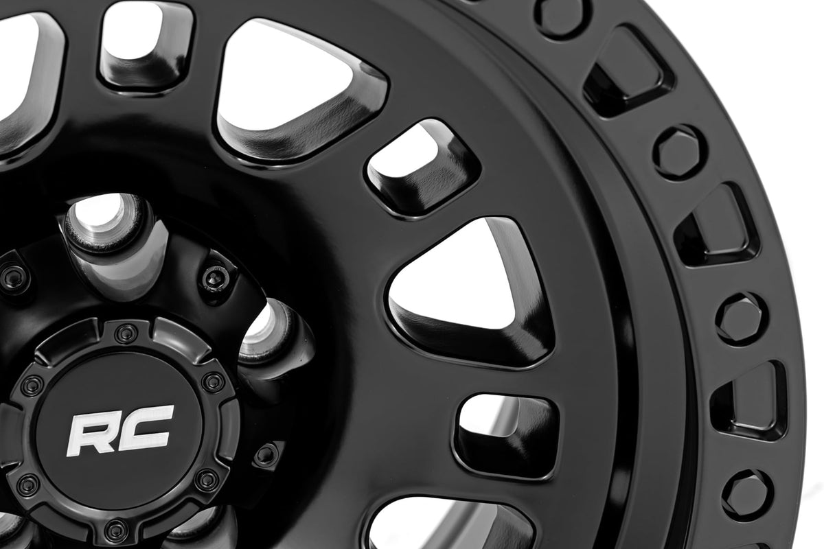 82 Series Wheel One-Piece Semi Gloss Black 18x9 6x5.5 +18mm Rough Country