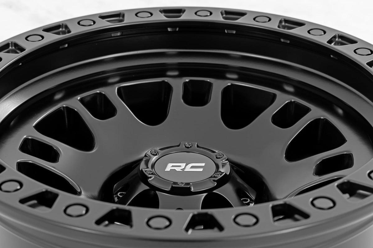 82 Series Wheel One-Piece Semi Gloss Black 18x9 6x5.5 +18mm Rough Country
